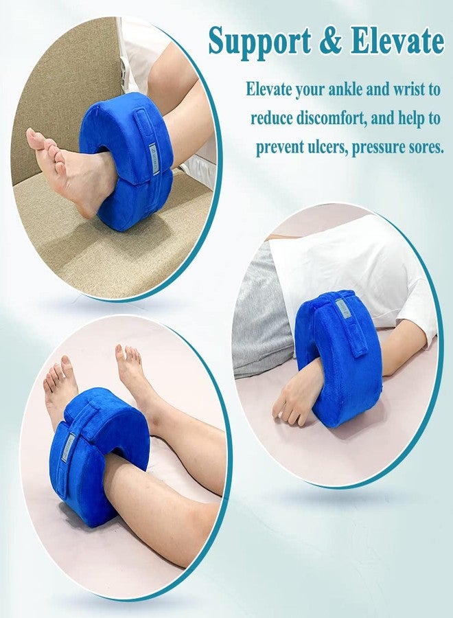 Zelen Heel Protector for Pressure Sores Foot Elevation Pillow Ankle Protector Wedge Heel Protector Cushion for Bed Sores Foot Support Pillow for Sleeping Ulcer Elevated Foam (Medium, 1 PCS) - Image 3